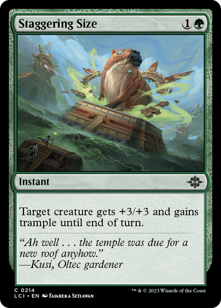 Staggering Size [The Lost Caverns of Ixalan] | Card Merchant Takapuna