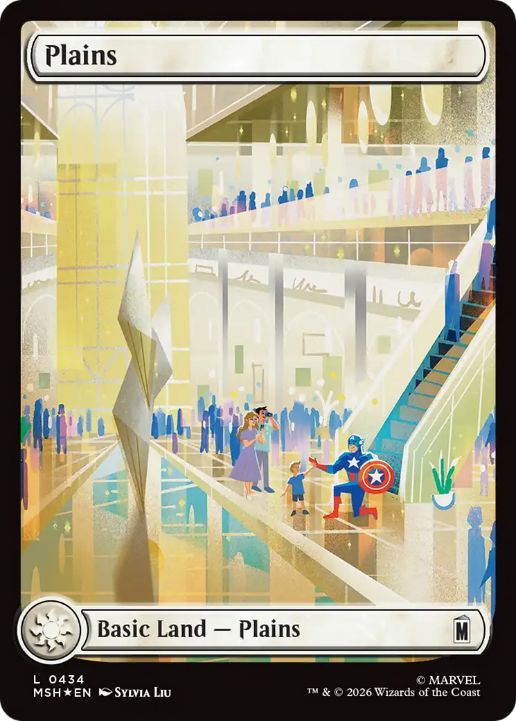 Plains (0434) (Surge Foil) [Marvel Super Heroes] | Card Merchant Takapuna
