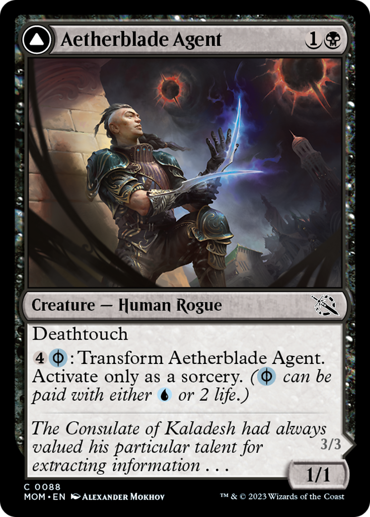 Aetherblade Agent // Gitaxian Mindstinger [March of the Machine] | Card Merchant Takapuna
