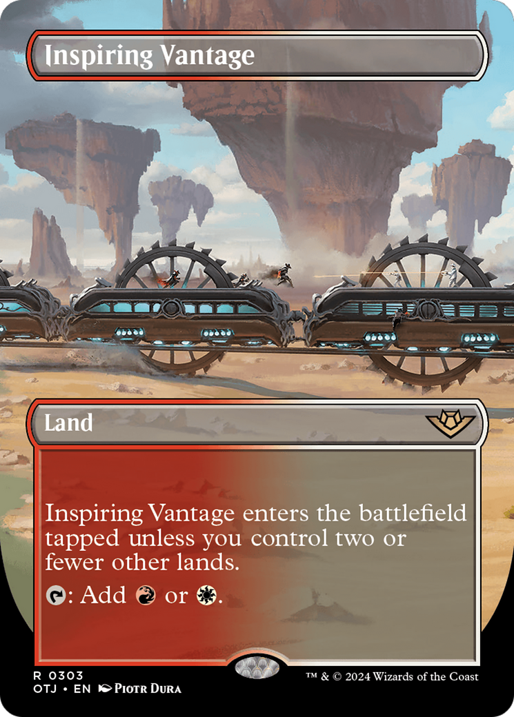 Inspiring Vantage (Borderless) [Outlaws of Thunder Junction] | Card Merchant Takapuna