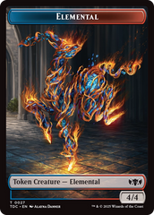 Elemental (0027) // Monk Double-Sided Token [Tarkir: Dragonstorm Commander Tokens] | Card Merchant Takapuna