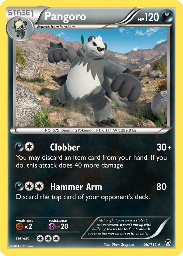 Pangoro (68/111) (Theme Deck Exclusive) [XY: Furious Fists] | Card Merchant Takapuna