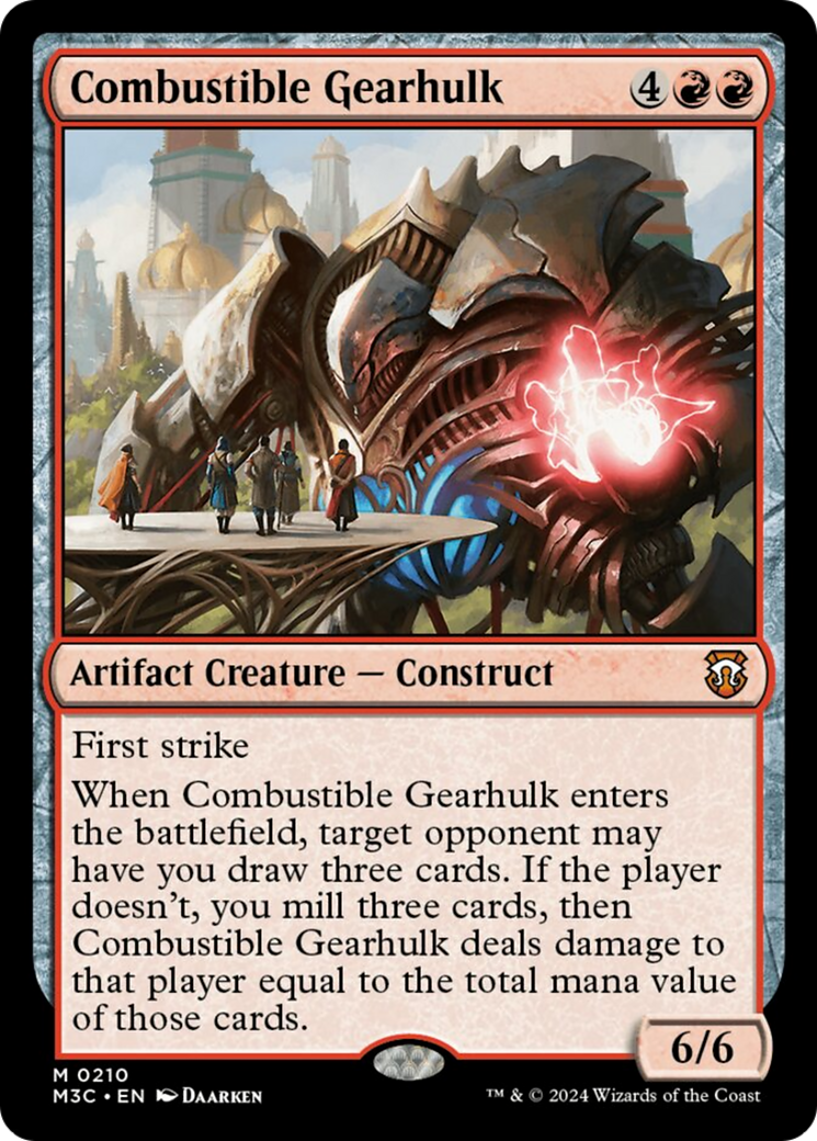 Combustible Gearhulk (Ripple Foil) [Modern Horizons 3 Commander] | Card Merchant Takapuna