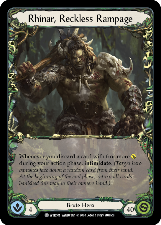 Rhinar, Reckless Rampage [U-WTR001] (Welcome to Rathe Unlimited)  Unlimited Normal | Card Merchant Takapuna