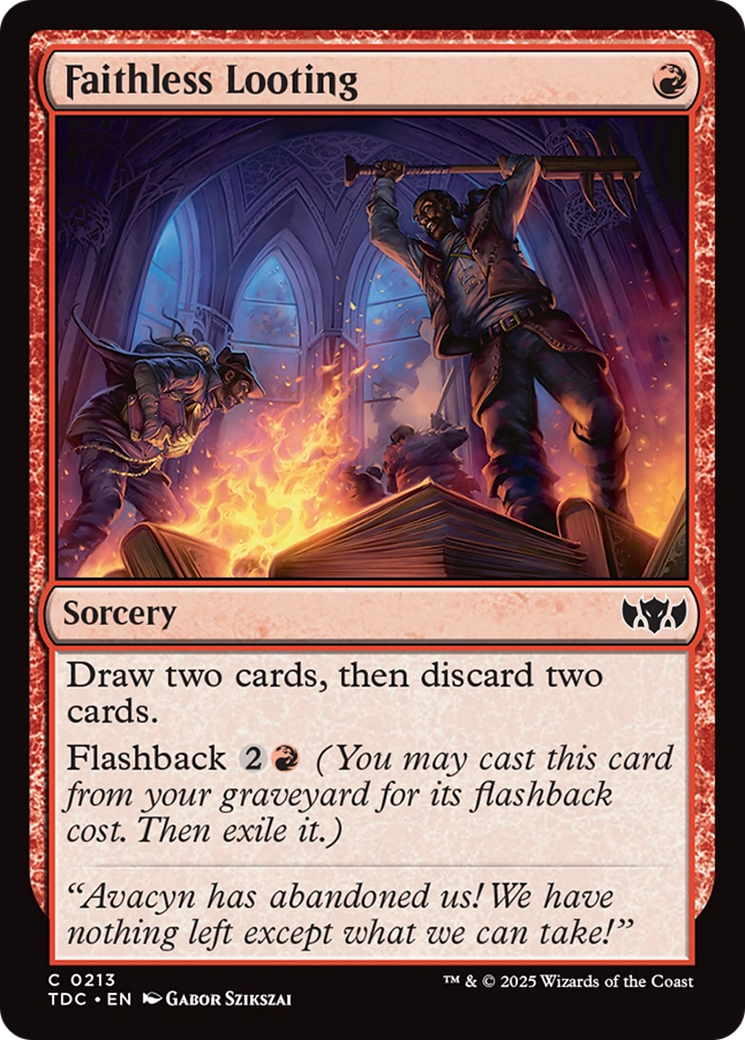 Faithless Looting [Tarkir: Dragonstorm Commander] | Card Merchant Takapuna