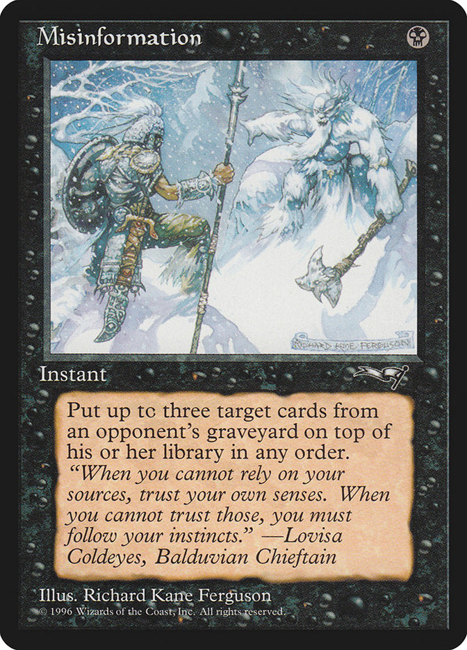 Misinformation [Alliances] | Card Merchant Takapuna
