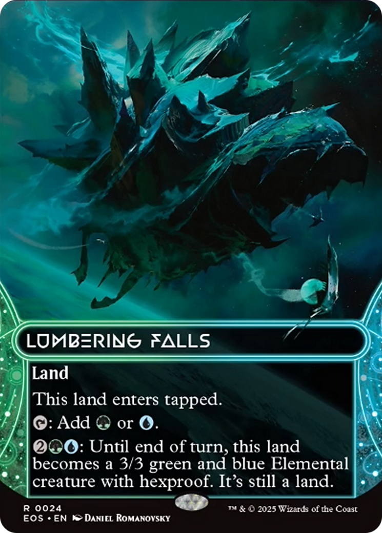 Lumbering Falls (0024) (Borderless) [Edge of Eternities: Stellar Sights] | Card Merchant Takapuna