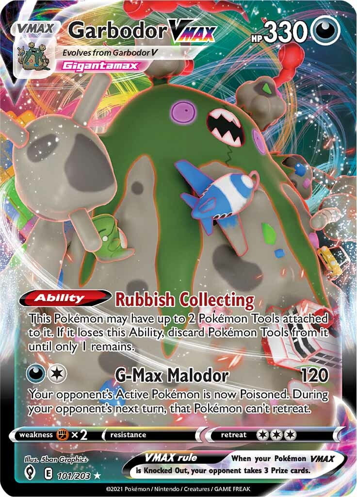 Garbodor VMAX (101/203) [Sword & Shield: Evolving Skies] | Card Merchant Takapuna