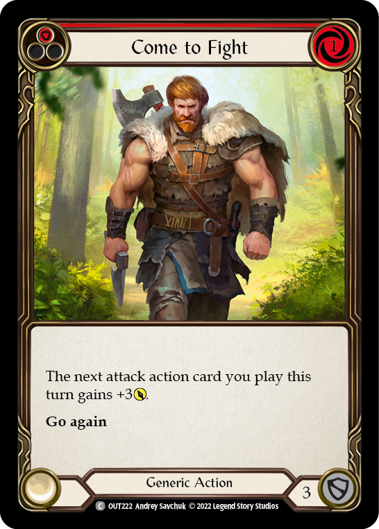 Come to Fight (Red) [OUT222] (Outsiders) | Card Merchant Takapuna