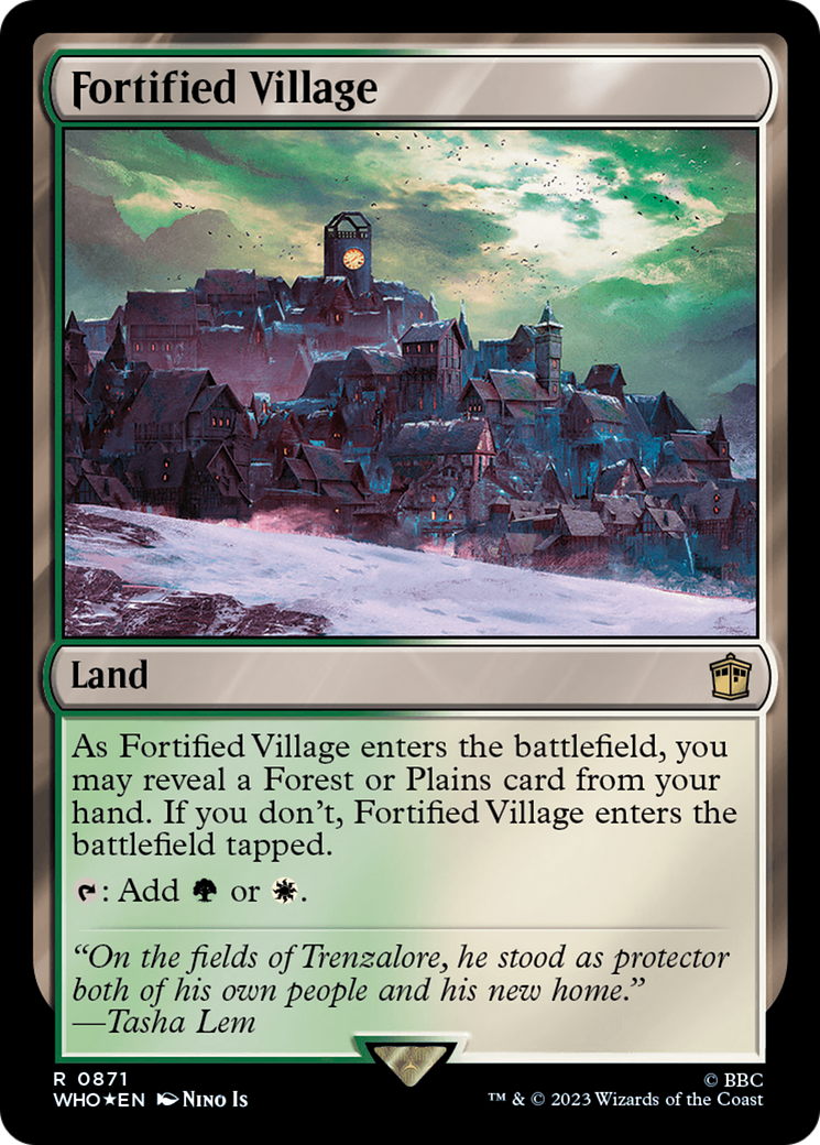 Fortified Village (Surge Foil) [Doctor Who] | Card Merchant Takapuna
