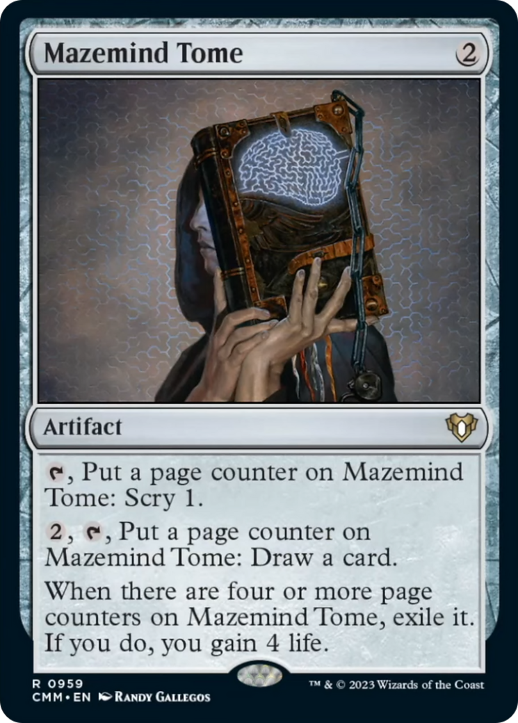 Mazemind Tome [Commander Masters] | Card Merchant Takapuna