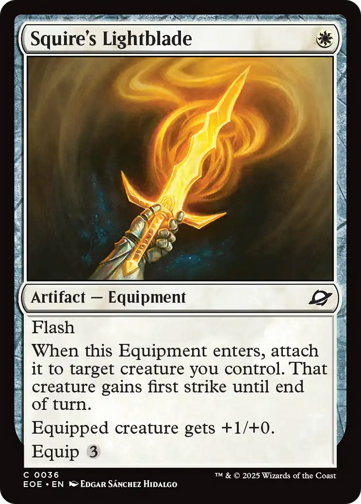 Squire's Lightblade [Edge of Eternities] | Card Merchant Takapuna