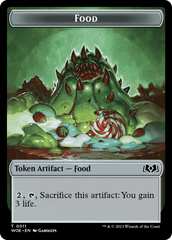 Faerie // Food (0011) Double-Sided Token [Wilds of Eldraine Tokens] | Card Merchant Takapuna