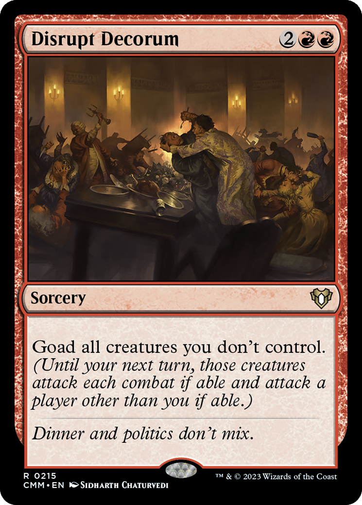 Disrupt Decorum [Commander Masters] | Card Merchant Takapuna
