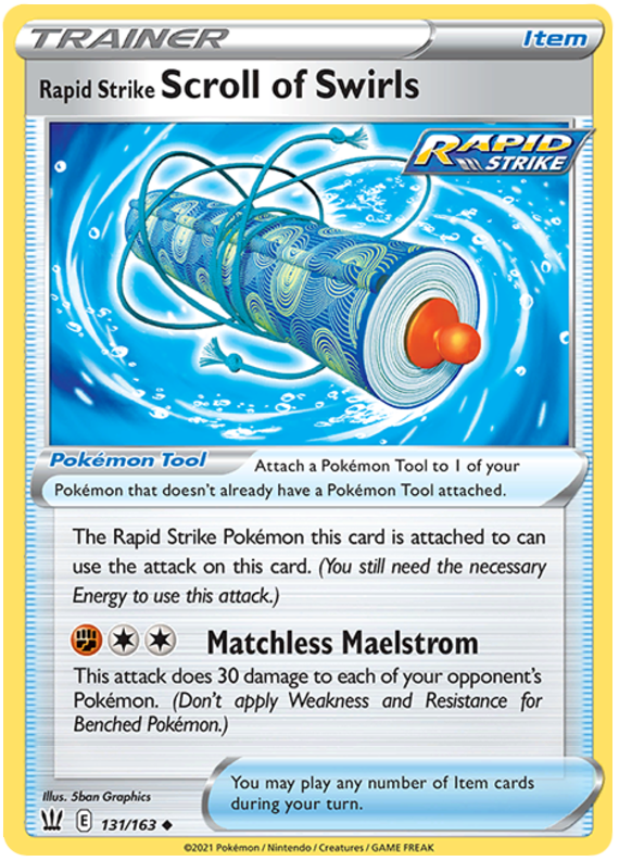 Rapid Strike Scroll of Swirls (131/163) [Sword & Shield: Battle Styles] | Card Merchant Takapuna