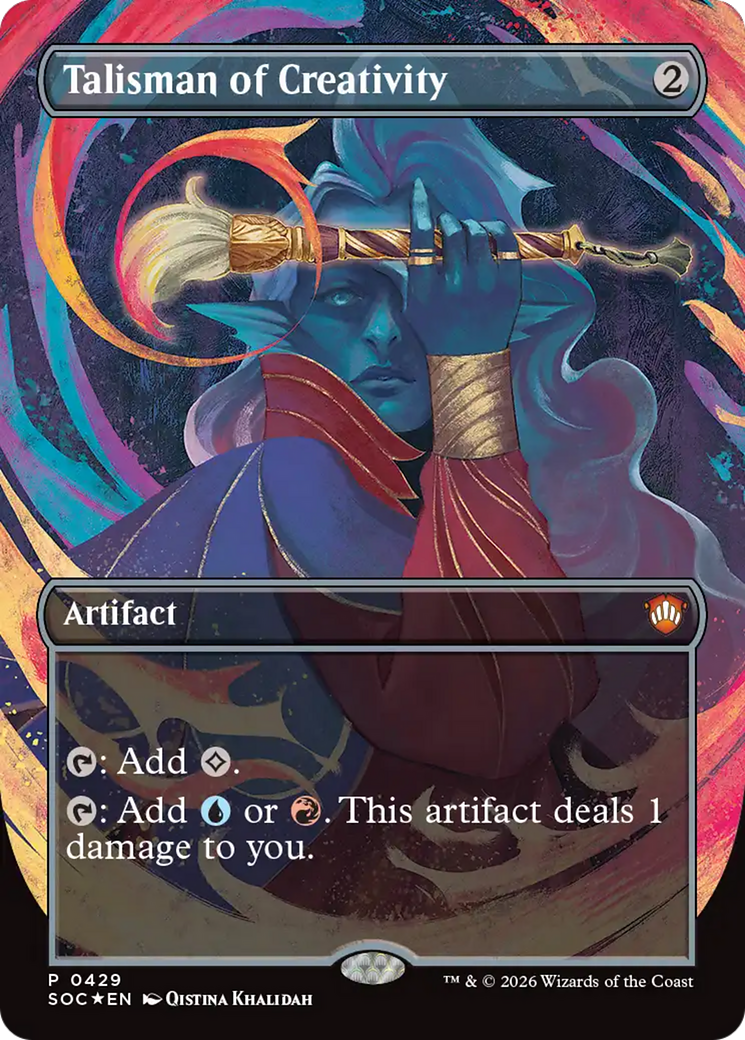 Talisman of Creativity (Borderless) [Secrets of Strixhaven Commander] | Card Merchant Takapuna