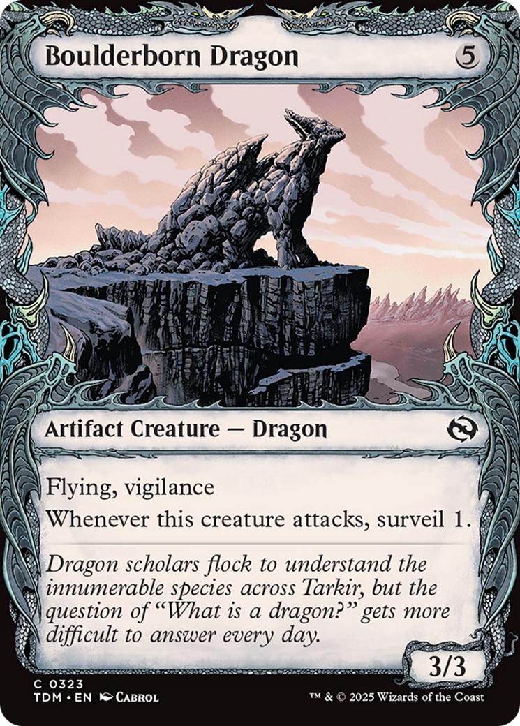 Boulderborn Dragon (Showcase) [Tarkir: Dragonstorm] | Card Merchant Takapuna
