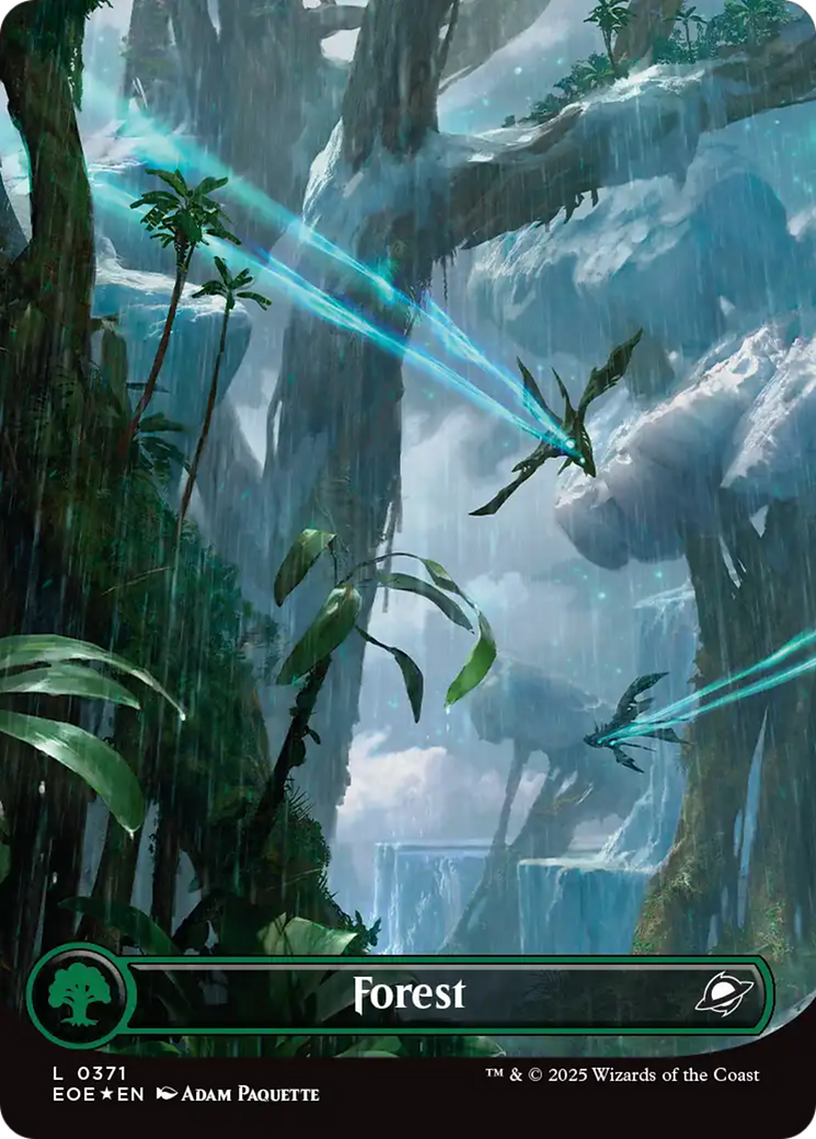 Forest (0371) (Borderless) (Galaxy Foil) [Edge of Eternities] | Card Merchant Takapuna