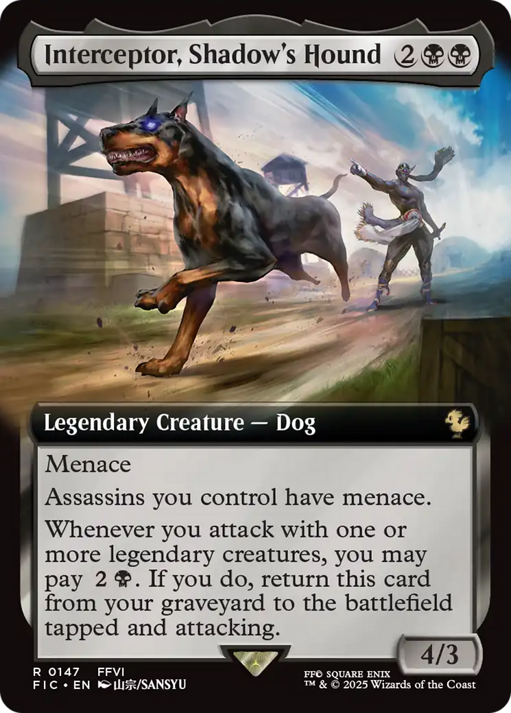 Interceptor, Shadow's Hound (Extended Art) [FINAL FANTASY Commander] | Card Merchant Takapuna