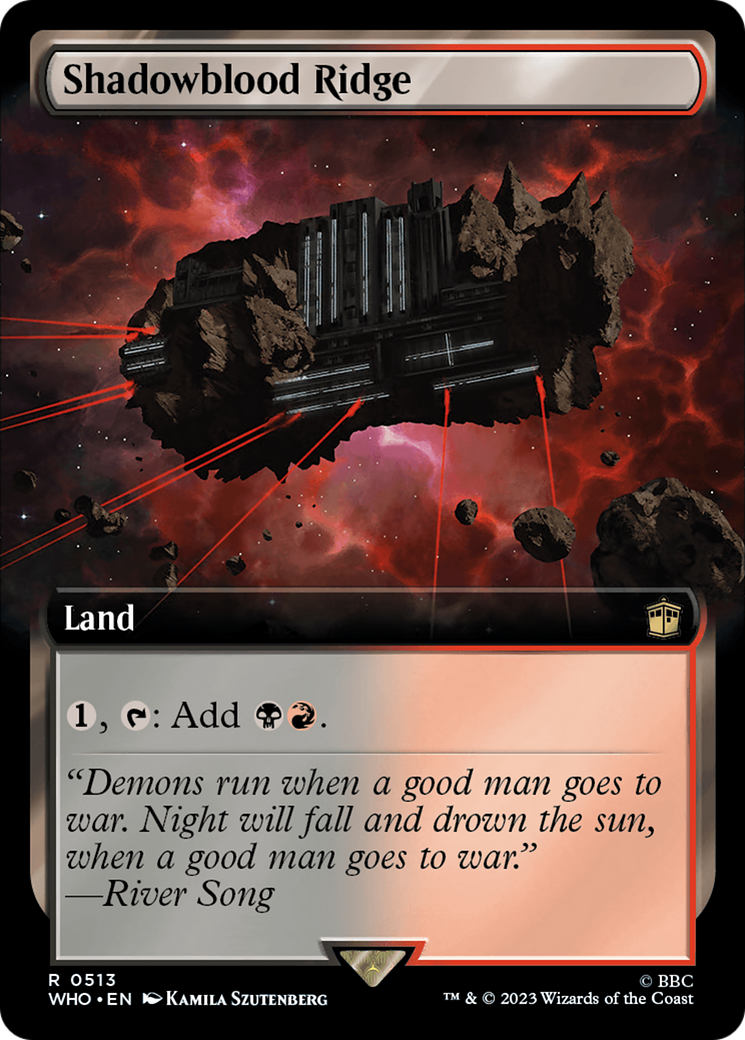 Shadowblood Ridge (Extended Art) [Doctor Who] | Card Merchant Takapuna