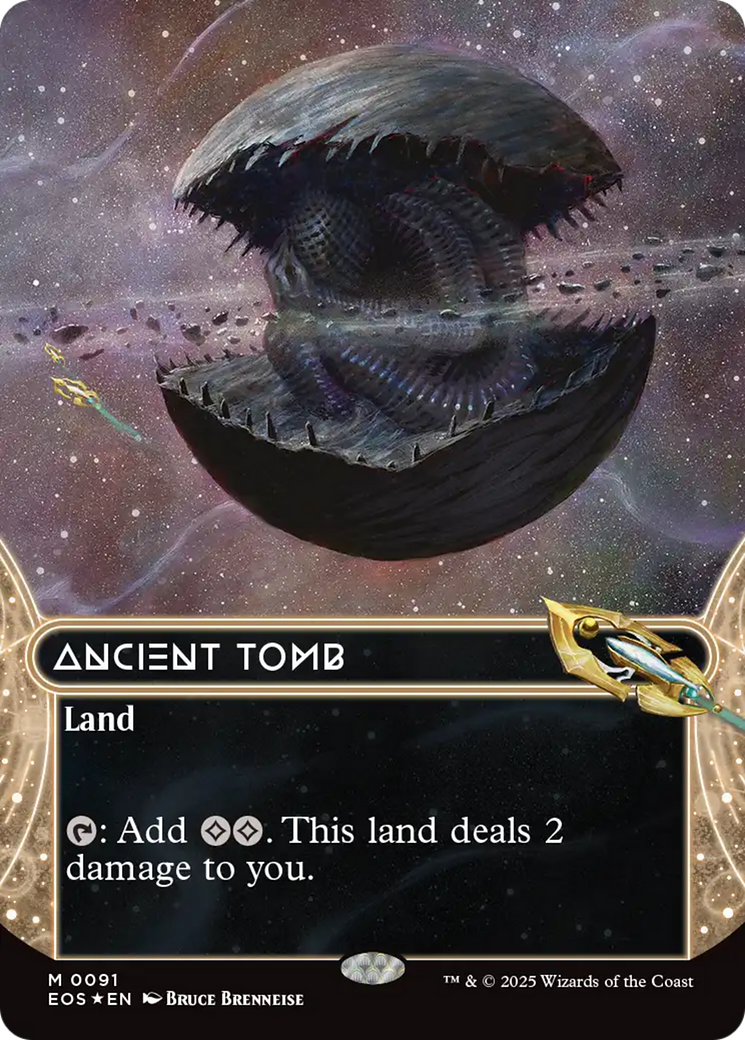 Ancient Tomb (0091) (Borderless) (Galaxy Foil) [Edge of Eternities] | Card Merchant Takapuna