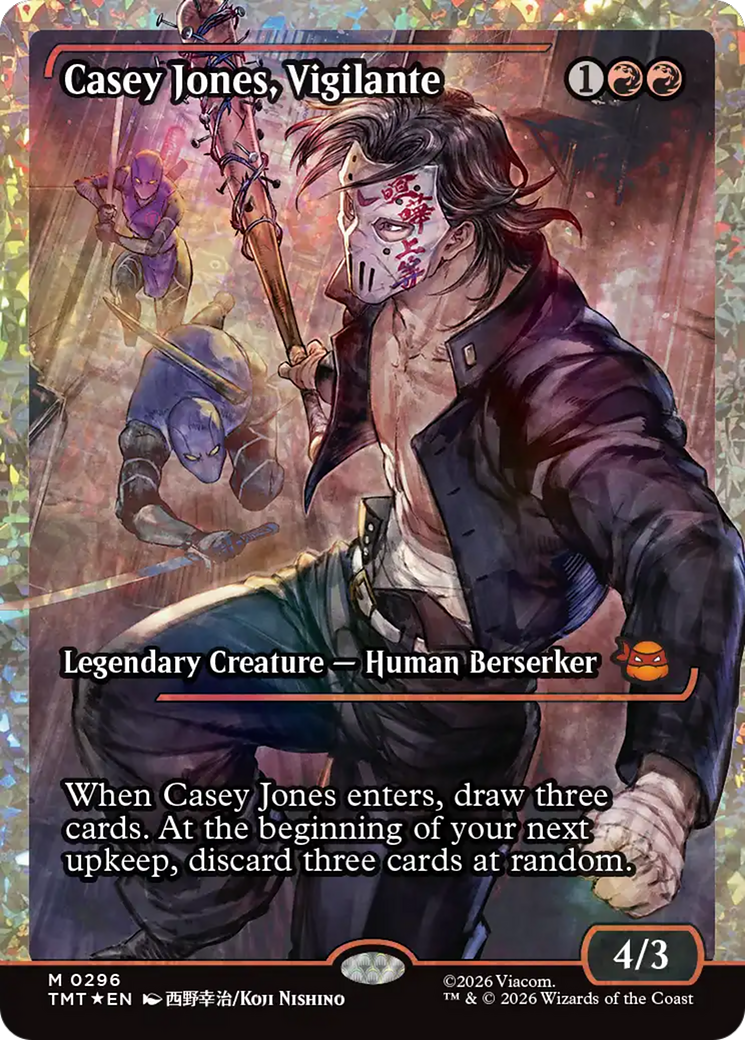 Casey Jones, Vigilante (0296) (Showcase) (Fracture Foil) [Teenage Mutant Ninja Turtles] | Card Merchant Takapuna