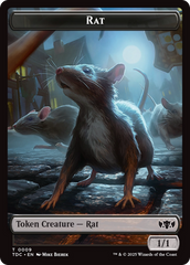 Human // Rat Double-Sided Token [Tarkir: Dragonstorm Commander Tokens] | Card Merchant Takapuna