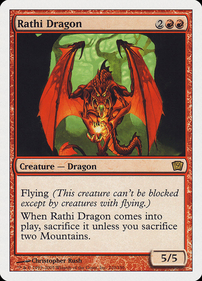 Rathi Dragon (9th Edition) [Oversize Cards] | Card Merchant Takapuna