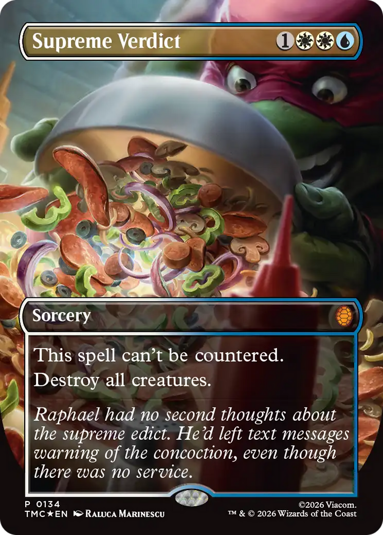 Supreme Verdict (Borderless) [Teenage Mutant Ninja Turtles Promos] | Card Merchant Takapuna