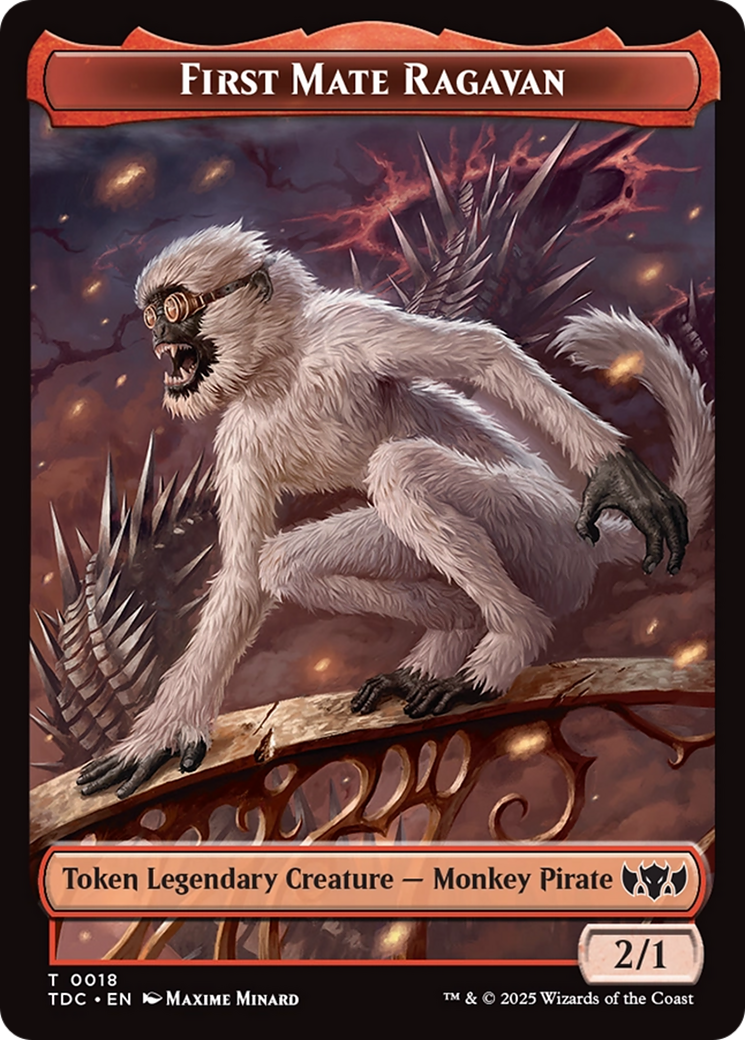 First Mate Ragavan // Treasure Double-Sided Token [Tarkir: Dragonstorm Commander Tokens] | Card Merchant Takapuna