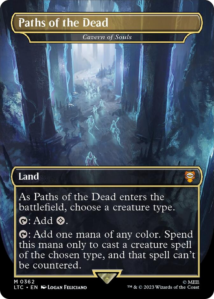 Paths of the Dead - Cavern of Souls (Borderless) (Surge Foil Realms and Relics) [The Lord of the Rings: Tales of Middle-Earth Commander] | Card Merchant Takapuna
