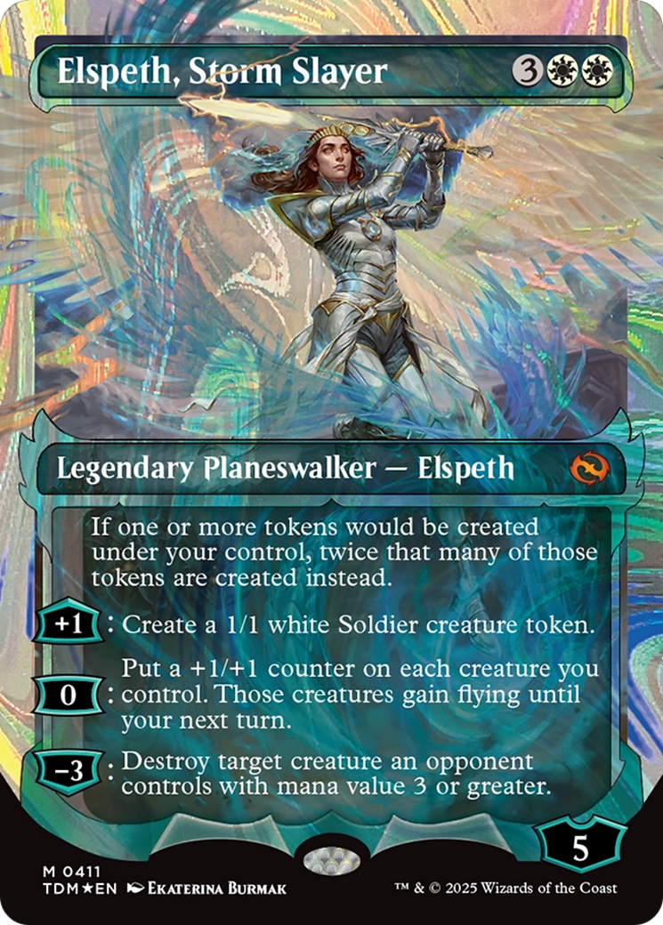 Elspeth, Storm Slayer (Showcase) (Halo Foil) [Tarkir: Dragonstorm] | Card Merchant Takapuna