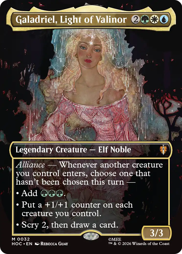 Galadriel, Light of Valinor (Borderless) [The Hobbit: Eternal-Legal] | Card Merchant Takapuna