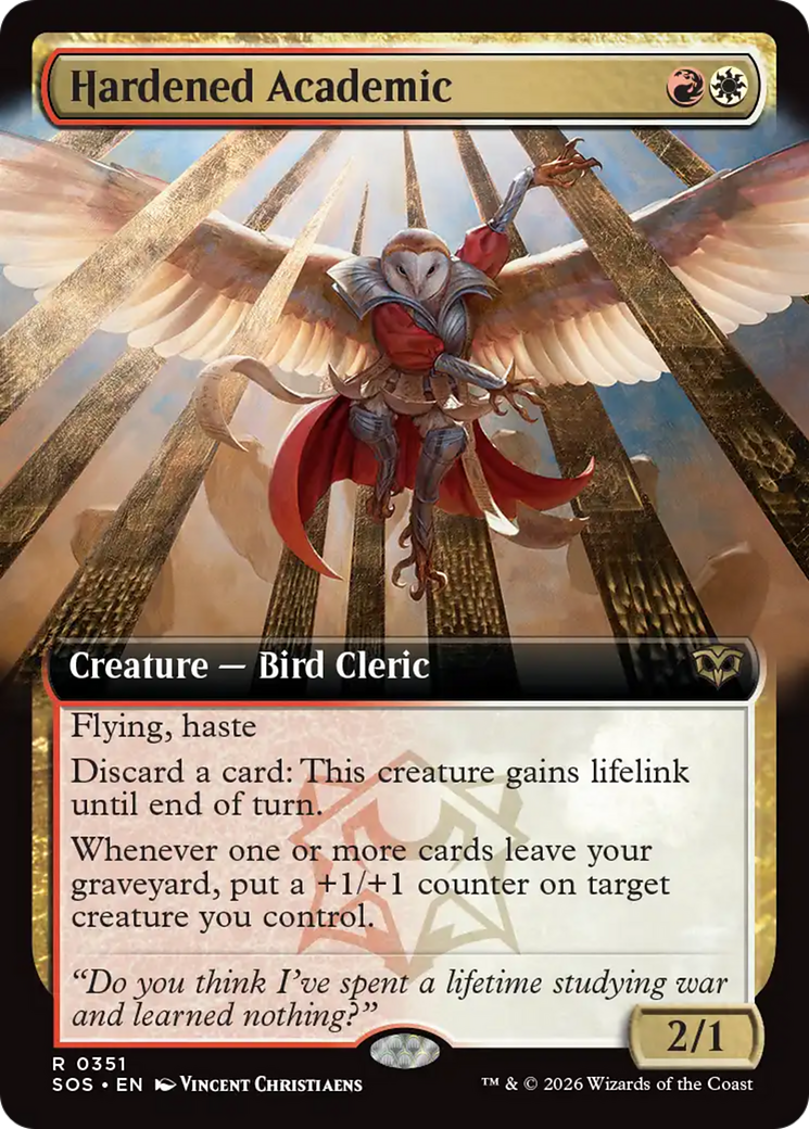 Hardened Academic (Extended Art) [Secrets of Strixhaven] | Card Merchant Takapuna