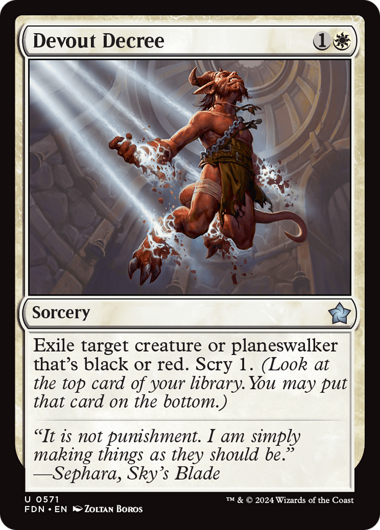 Devout Decree [Foundations] | Card Merchant Takapuna
