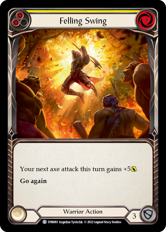 Felling Swing (Yellow) [DYN083] (Dynasty)  Rainbow Foil | Card Merchant Takapuna