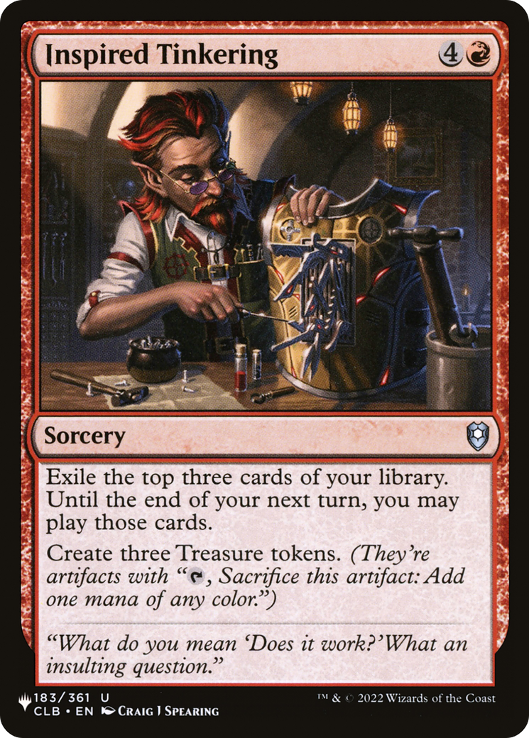 Inspired Tinkering [The List] | Card Merchant Takapuna