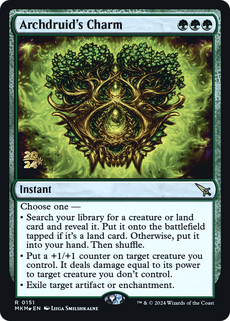 Archdruid's Charm [Murders at Karlov Manor Prerelease Promos] | Card Merchant Takapuna