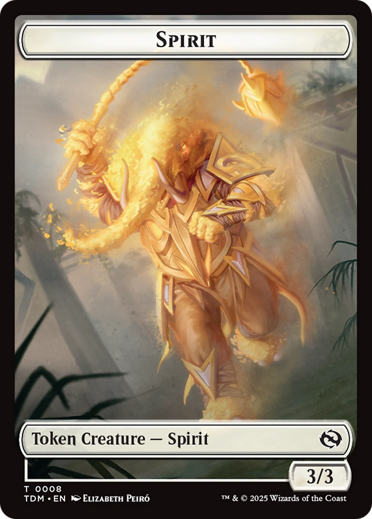 Spirit (0008) // Spirit (0009) Double-Sided Token [Tarkir: Dragonstorm Tokens] | Card Merchant Takapuna