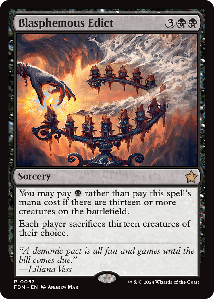 Blasphemous Edict [Foundations] | Card Merchant Takapuna