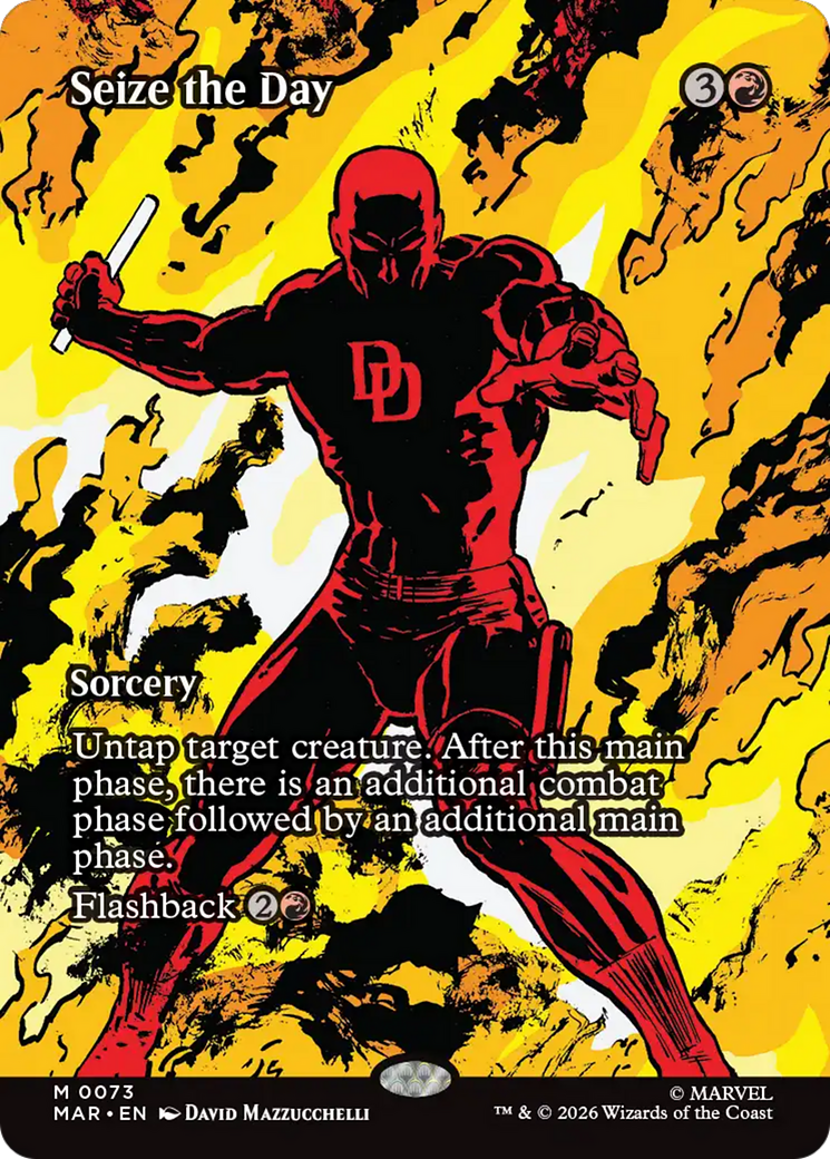 Seize the Day (Borderless) [Marvel Universe: Eternal-Legal] | Card Merchant Takapuna