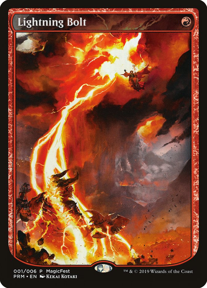 Lightning Bolt (Textless) [MagicFest 2019] | Card Merchant Takapuna
