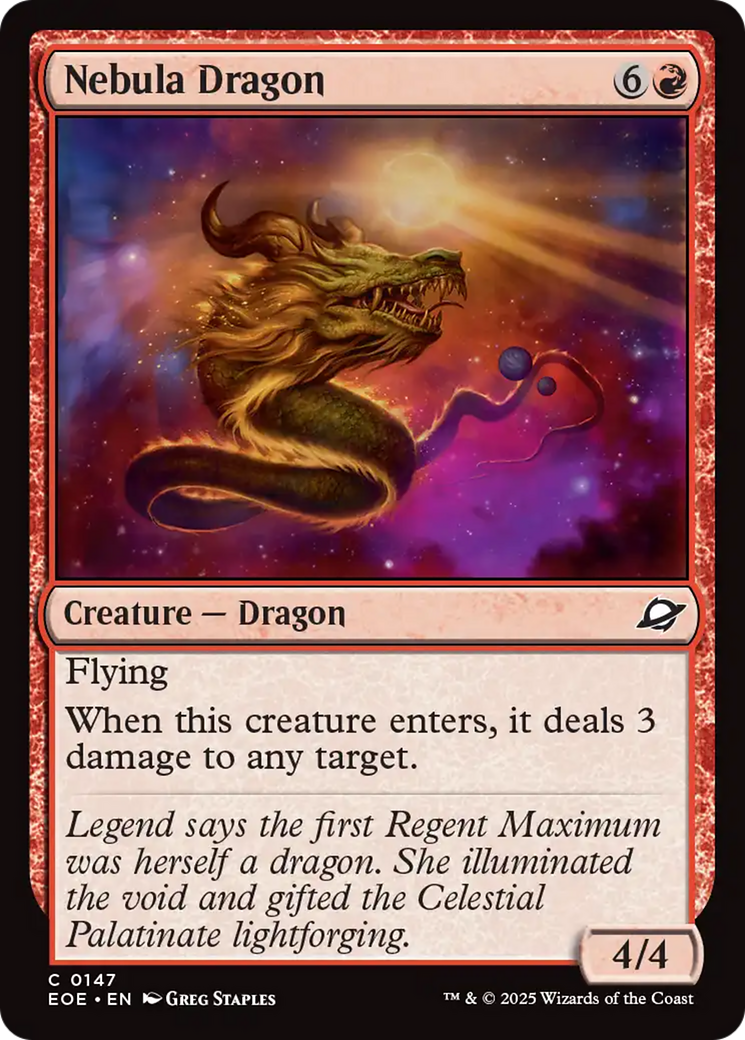 Nebula Dragon [Edge of Eternities] | Card Merchant Takapuna