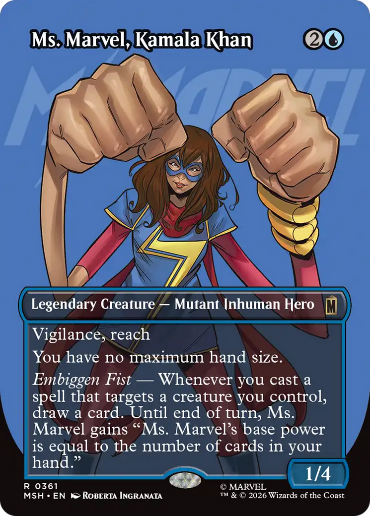 Ms. Marvel, Kamala Khan (Borderless) [Marvel Super Heroes] | Card Merchant Takapuna