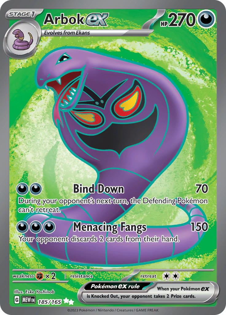 Arbok ex (185/165) [Scarlet & Violet 151] | Card Merchant Takapuna