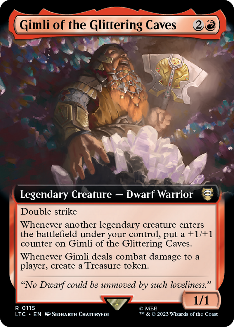 Gimli of the Glittering Caves (Extended Art) [The Lord of the Rings: Tales of Middle-Earth Commander] | Card Merchant Takapuna