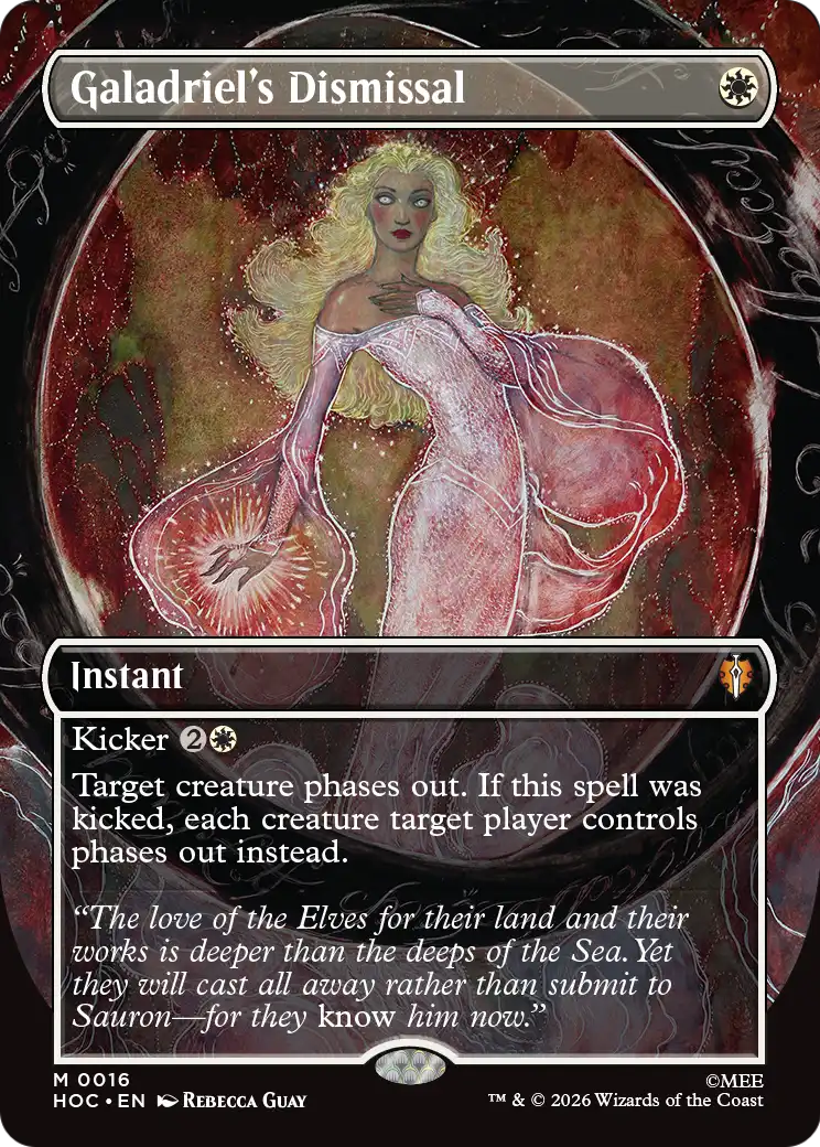Galadriel's Dismissal (Borderless) [The Hobbit: Eternal-Legal] | Card Merchant Takapuna