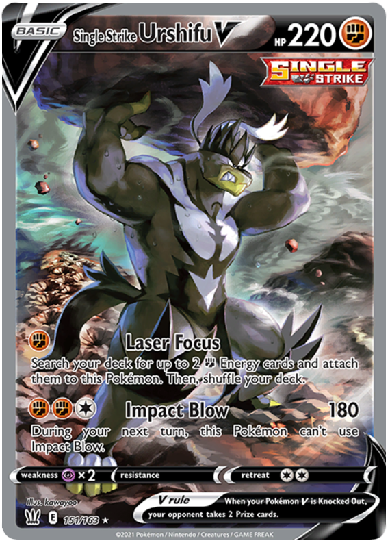 Single Strike Urshifu V (151/163) [Sword & Shield: Battle Styles] | Card Merchant Takapuna