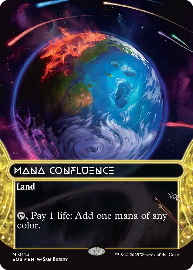 Mana Confluence (0115) (Borderless) (Galaxy Foil) [Edge of Eternities: Stellar Sights] | Card Merchant Takapuna