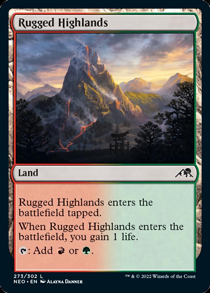 Rugged Highlands [Kamigawa: Neon Dynasty] | Card Merchant Takapuna
